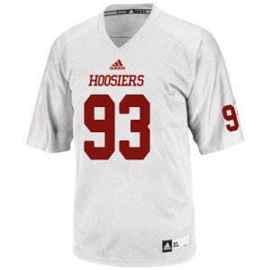 Men's Indiana Hoosiers Charles Campbell #93 White Football Jersey 320042-532