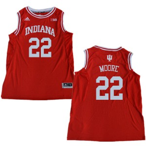 Mens Indiana Hoosiers Clifton Moore #22 College Red Jerseys 510846-392