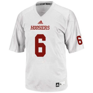 Men Indiana Hoosiers Donavan Hale #6 Stitched White Jerseys 400357-749