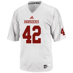 Mens Indiana Hoosiers Ethan Cooper #42 White Stitch Jersey 375478-427
