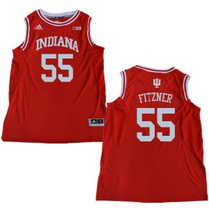 Mens Indiana Hoosiers Evan Fitzner #55 Basketball Red Jerseys 659132-898