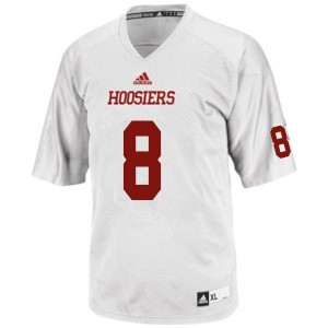 Mens Indiana Hoosiers James Miller #8 White Embroidery Jerseys 208496-510