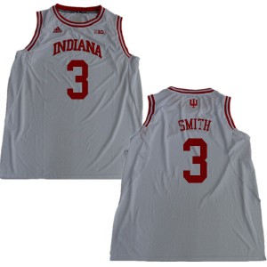 Men's Indiana Hoosiers Justin Smith #3 Stitch White Jersey 590635-680