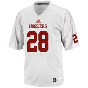 Men's Indiana Hoosiers Kristian Pechac #28 Embroidery White Jersey 124291-593