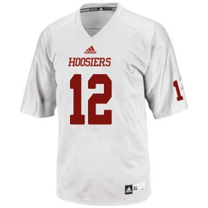 Men's Indiana Hoosiers Nick Tronti #12 Embroidery White Jersey 823563-349