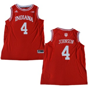 Men Indiana Hoosiers Robert Johnson #4 Red NCAA Jerseys 262387-942