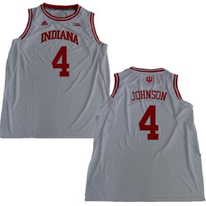 Men's Indiana Hoosiers Robert Johnson #4 White Stitched Jersey 337727-366