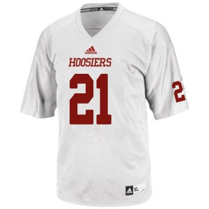 Mens Indiana Hoosiers Stevie Scott #21 Embroidery White Jersey 819055-860