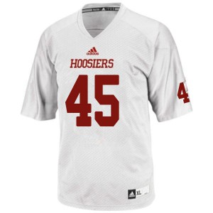 Men's Indiana Hoosiers T.D. Roof #45 Football White Jersey 162876-514