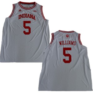 Men's Indiana Hoosiers Troy Williams #5 White High School Jerseys 926850-341