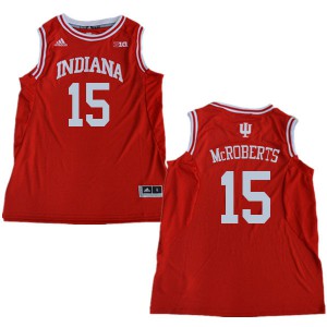 Men's Indiana Hoosiers Zach McRoberts #15 Red University Jersey 987072-189