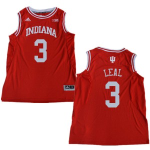 Men Indiana Hoosiers Anthony Leal #3 Red Stitched Jersey 443157-689
