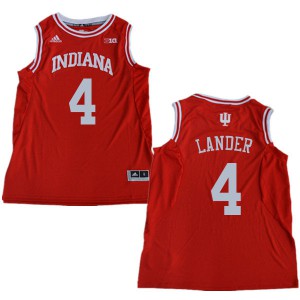 Mens Indiana Hoosiers Khristian Lander #4 Player Red Jersey 178744-234