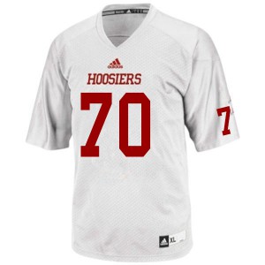 Mens Indiana Hoosiers Luke Haggard #70 Official White Jersey 205340-911