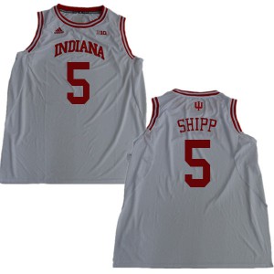 Mens Indiana Hoosiers Michael Shipp #5 White Stitched Jerseys 229906-352