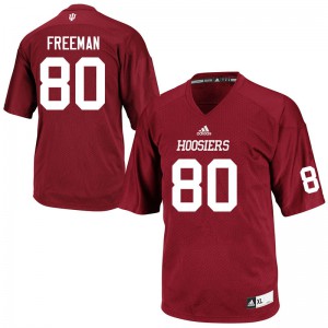 Men Indiana Hoosiers Chris Freeman #80 Player Crimson Jersey 479326-528