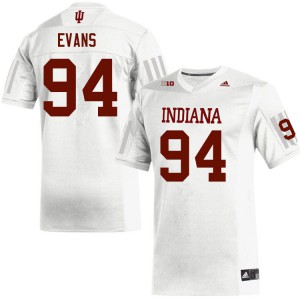 Mens Indiana Hoosiers James Evans #94 High School White Jerseys 592225-934