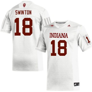 Mens Indiana Hoosiers Javon Swinton #18 White Stitch Jersey 583964-417