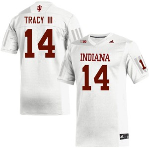 Mens Indiana Hoosiers Larry Tracy III #14 NCAA White Jersey 268666-803