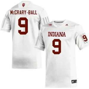 Mens Indiana Hoosiers Marcelino McCrary-Ball #9 Stitched White Jerseys 644905-640