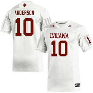 Men's Indiana Hoosiers Ryder Anderson #10 Official White Jersey 271468-448