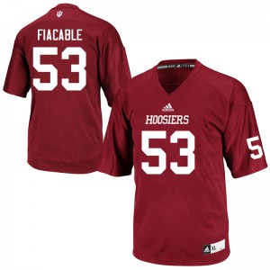 Mens Indiana Hoosiers Vinny Fiacable #53 Embroidery Crimson Jersey 873641-882
