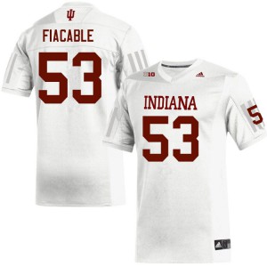 Mens Indiana Hoosiers Vinny Fiacable #53 White NCAA Jersey 641763-511