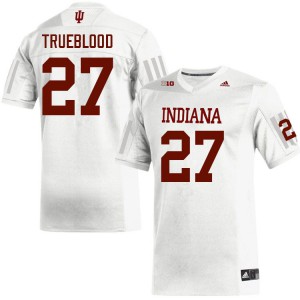 Men's Indiana Hoosiers Xavier Trueblood #27 White NCAA Jersey 310752-714
