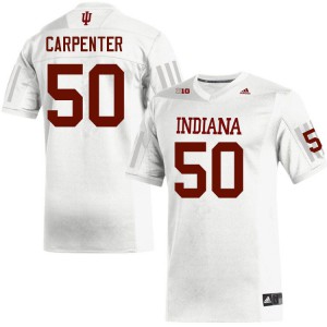 Men Indiana Hoosiers Zach Carpenter #50 White Stitch Jerseys 949717-619