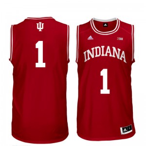 Men's Indiana Hoosiers Bob Knight #1 Red Basketball Jersey 216723-815