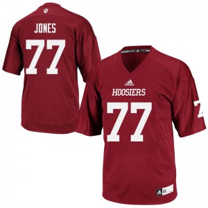Men Indiana Hoosiers Caleb Jones #77 Stitch Crimson Jersey 899420-305