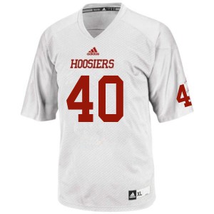 Mens Indiana Hoosiers Cameron Williams #40 White Player Jersey 174353-604