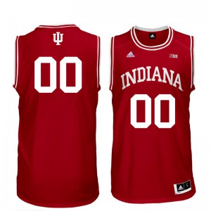 Mens Indiana Hoosiers Custom #00 Red University Jerseys 545607-311