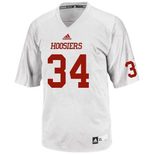 Men's Indiana Hoosiers Davion Ervin-Poindexter #34 Football White Jersey 339157-933
