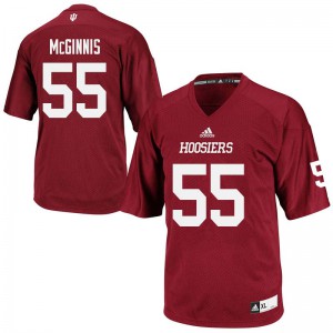 Men Indiana Hoosiers Michael McGinnis #55 High School Crimson Jerseys 150989-222