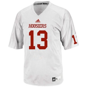 Men Indiana Hoosiers Miles Marshall #13 White Official Jerseys 514685-356