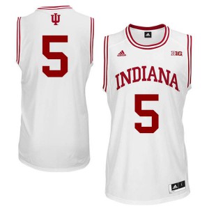 Men's Indiana Hoosiers Quentin Taylor #5 White College Jersey 786523-413