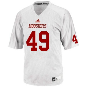 Mens Indiana Hoosiers Sam Daugstrup #49 Stitched White Jerseys 530495-995