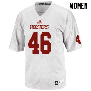 Women's Indiana Hoosiers Aaron Casey #46 White Embroidery Jersey 214603-928