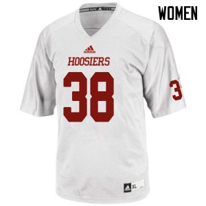 Women Indiana Hoosiers Connor Thomas #38 White Stitched Jersey 542706-328