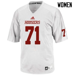Women's Indiana Hoosiers Delroy Baker #71 White NCAA Jersey 321428-653