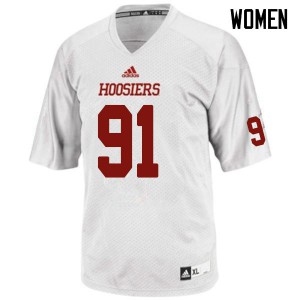 Womens Indiana Hoosiers Jacob Robinson #91 White Player Jersey 930610-358