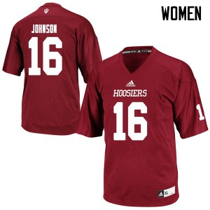 Women Indiana Hoosiers Jamar Johnson #16 College Crimson Jerseys 591329-299