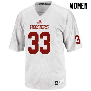 Women Indiana Hoosiers Jordan Peterson #33 Stitched White Jerseys 130053-506