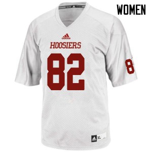 Women Indiana Hoosiers Logan Justus #82 White Stitched Jersey 964013-326