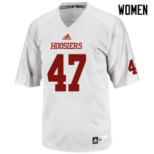 Women's Indiana Hoosiers Micah McFadden #47 White University Jersey 260023-624