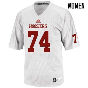 Women Indiana Hoosiers Nick Marozas #74 High School White Jersey 232196-443