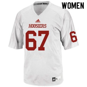 Women Indiana Hoosiers Christian Love #67 White Football Jerseys 271780-841