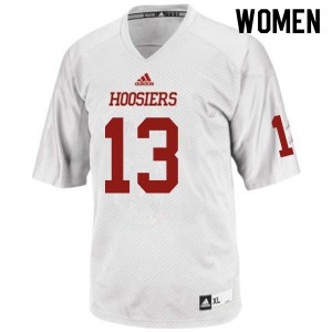 Women's Indiana Hoosiers Larry Tracy III #13 White Player Jerseys 539682-367