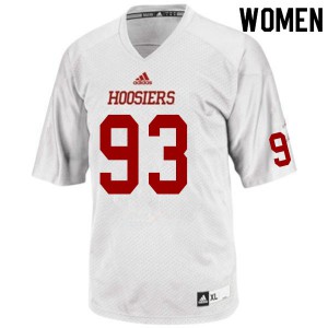 Women Indiana Hoosiers Caleb Murphy #93 Football White Jerseys 530322-177